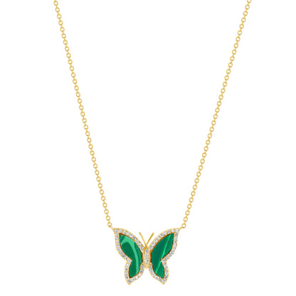 Malachite Butterfly Necklace